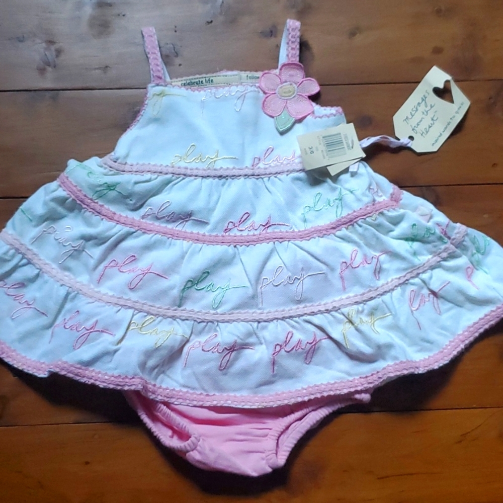 Baby, Infant sun dress. Message From the Heart brand.